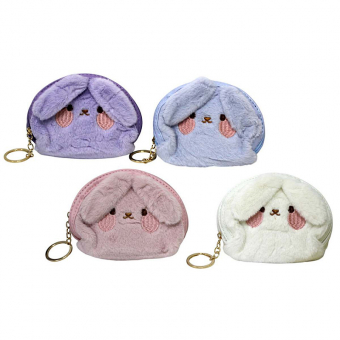 Купить Кошелек-брелок плюшевый "Зайчик" 12 х 9 см оптом